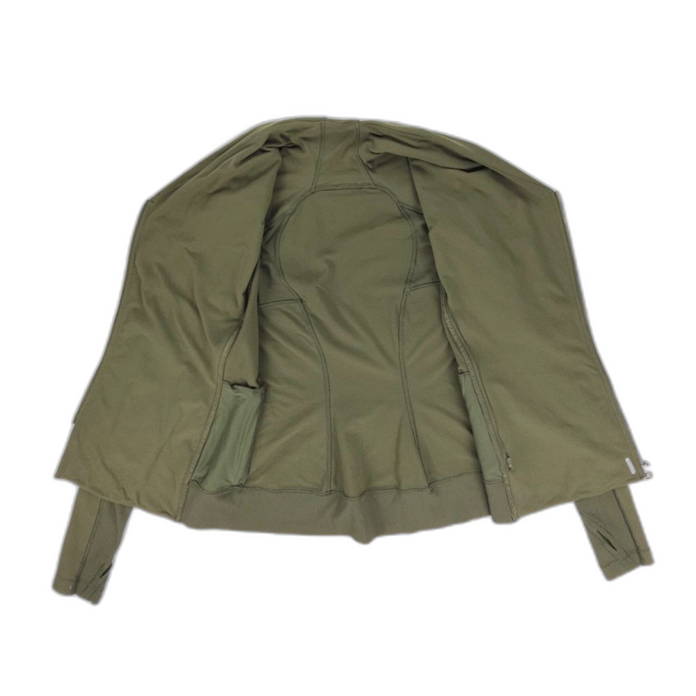 LULULEMON Bhakti Yoga Jacket Fatigue Green Athleisure Running Sporty Training 8 - Picture 10 of 12